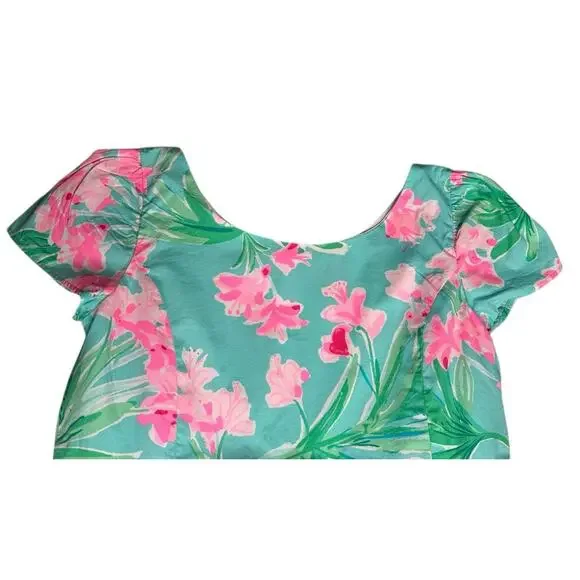 Lilly Pulitzer Girls Momoa Aqua Al Fresco Isnt She Lovely Dress Pastel Easter 14
